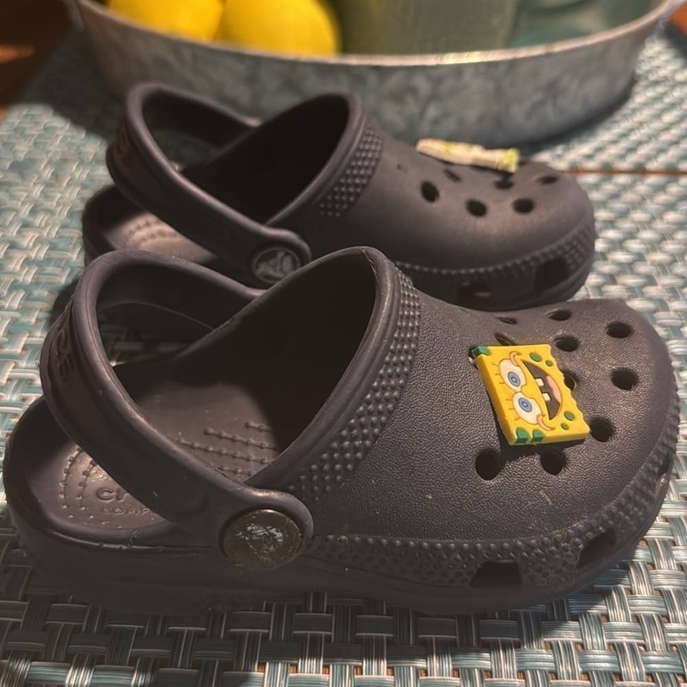 Crocs Classic Clogs Navy Blue Toddler Kids - Size C8 - Picture 2 of 5